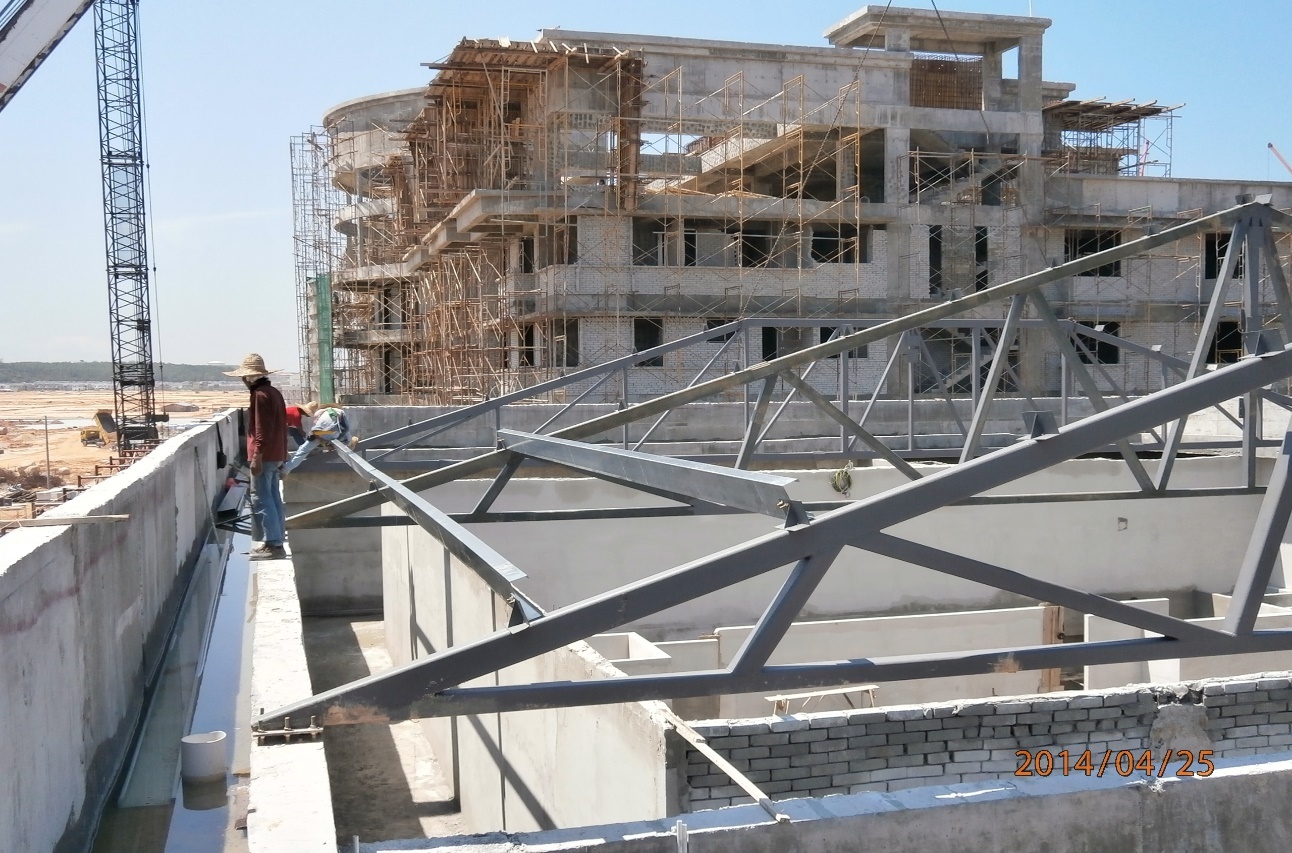 TAG roof truss installation at Matrix International School